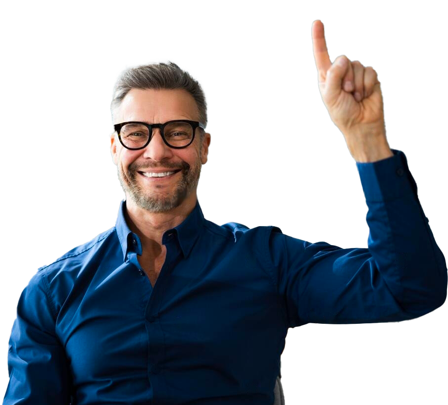 Man holding his hand up, AI text generator, Typewiser